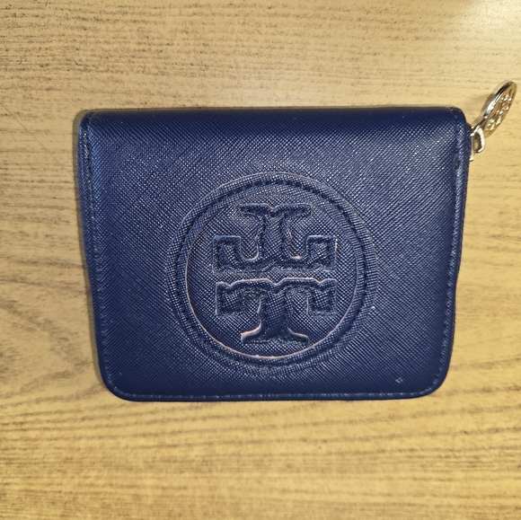Tory Burch Handbags - Tory Burch Dark Blue Wallet with Logo